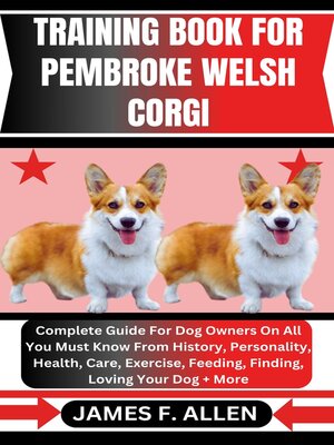 cover image of TRAINING BOOK FOR PEMBROKE WELSH CORGI